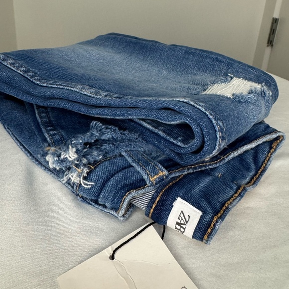 NWT Zara Kids Girls Ripped Skinny Jeans Raw Hem – Size 10 - Picture 13 of 14
